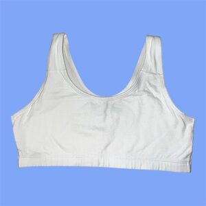 Fruit of the Loom White Scoop Bralette